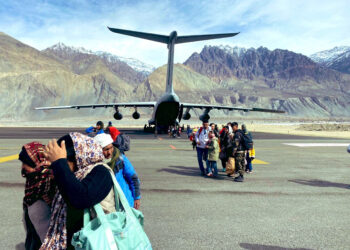 In view of closed snow bound Srinagar-Leh national highway, Indian Air Force on Sunday airlifted stranded citizens from Jammu to Leh