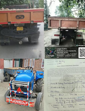 3 Vehicles seized for illegal mining in Sopore: Police