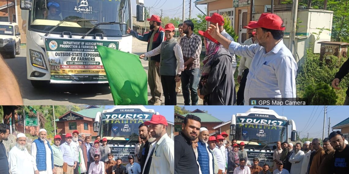 30 Progressive Farmers from Budgam Flagged Off for Exposure Visit to PAU Ludhiana