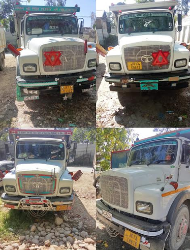 Four Dumpers Seized For Illegal Mining In Pulwama, FIR Registered : Police