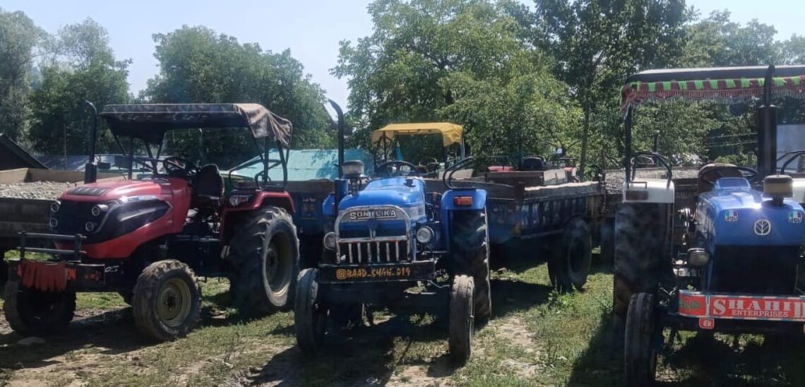 4 Tractors Seized for Illegal Mining in Shopian, FIR Registered: Police
