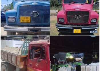 4 Vehicles Seized in Ganderbal For Illegal Mining Activities: Police