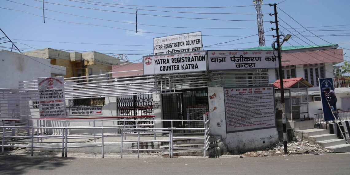 Yatra registration counter remains shut as pilgrimage to Shri Mata Vaishno Devi Bhawan remains suspended in view of Corona Virus at Katra
