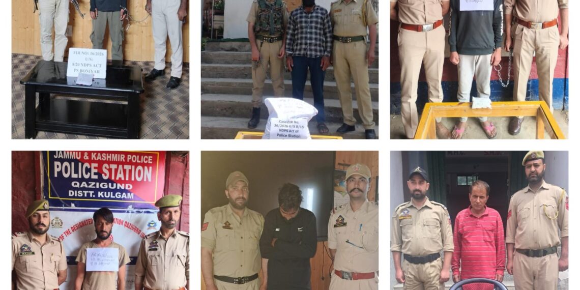 Drug Crackdown Across Kashmir, 6 held: Police