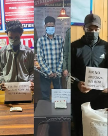 Six Drug Peddlers Arrested, Contraband Recovered in Anantnag & Kulgam: Police