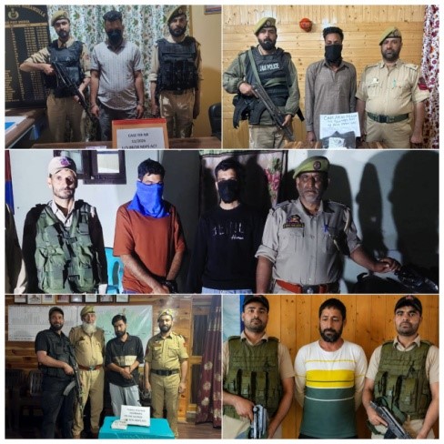 Six Drug Peddlers Arrested in Kashmir, Large Contraband Seized: Police