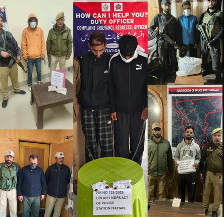 6 Drug Peddlers Arrested, Contraband Recovered In Anantnag & Awantipora: Police