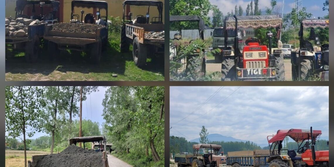 7 Tractors Seized During Action Against Illegal Mining In Awantipora: Police