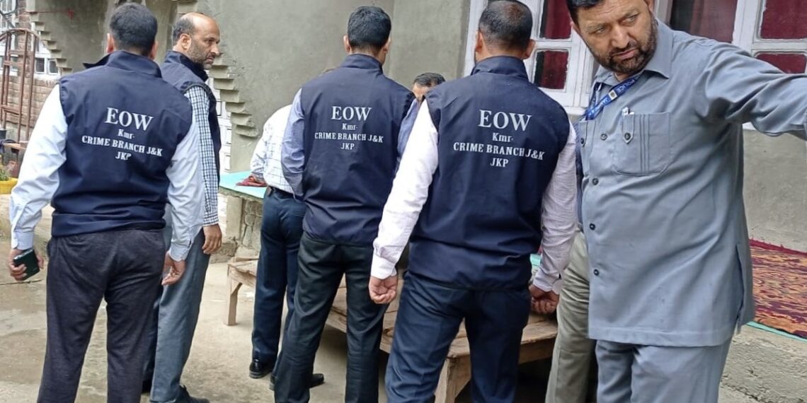 EOW Kashmir Raids DCMO Shopian Office, Residence in DOB Manipulation Case