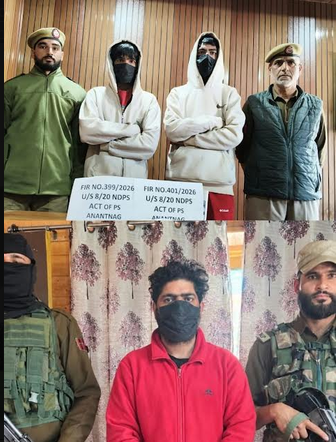Eight Drug Peddlers Arrested In Anantnag, Contraband Substances Also Recovered: Police