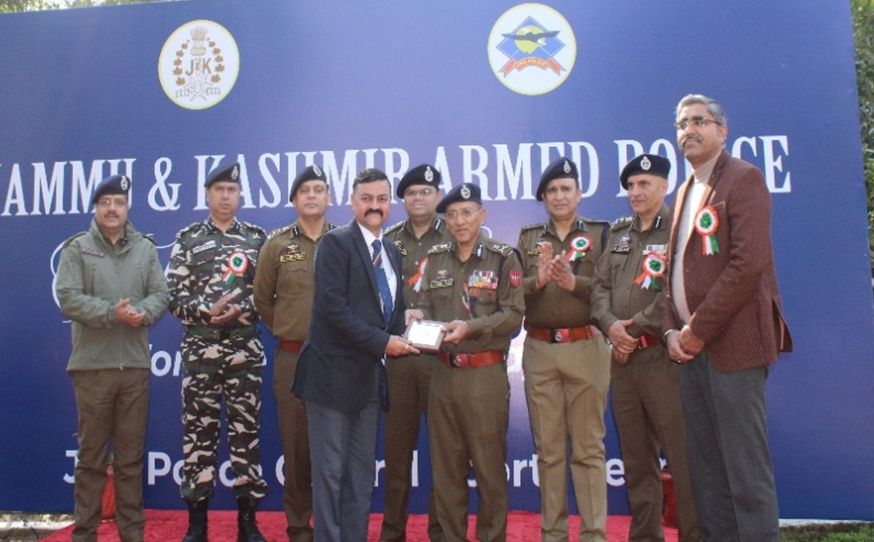 ADGP Armed felicitated J&K Police Central Sports Team Medal winners at APC Channi