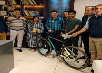 ADGP Armed presented Racing Bicycle to professional cyclist under CAP