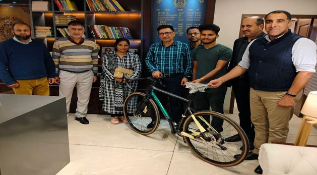 ADGP Armed presented Racing Bicycle to professional cyclist under CAP