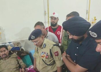 ADGP Jammu, DC Doda Meet Policeman Injured In Gandoh Encounter
