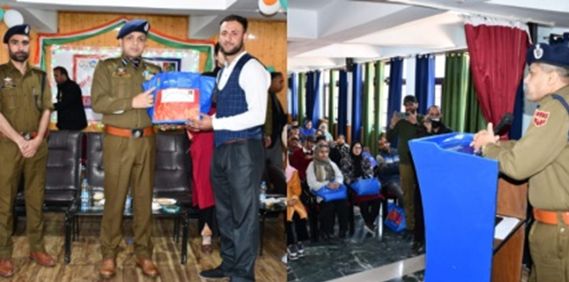 ADGP Kashmir distributes sports kits in presence of DIG CKR among the wards of slain cops