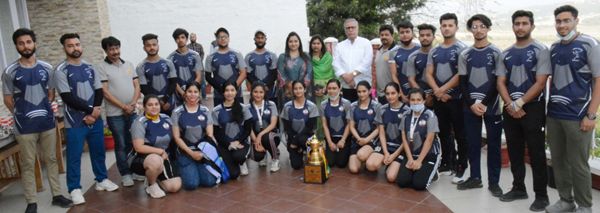 Advisor Khan meets JK Roll Ball teams