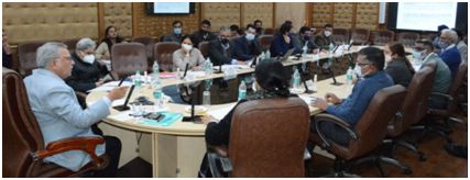 Advisor Khan calls for quick disposal of labour welfare cases at a key meet in Jmu