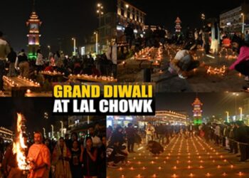 After Decades Grand Diwali Celebration Lights Up Srinagar’s Lal Chowk