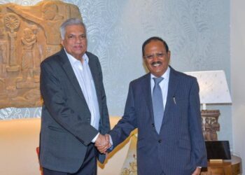 National Security Advisor Ajit Doval calls on Sri Lankan President Ranil Wickremesinghe