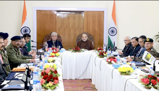 HM Amit Shah chairs high-level security review meeting, Addresses a presser in Jammu