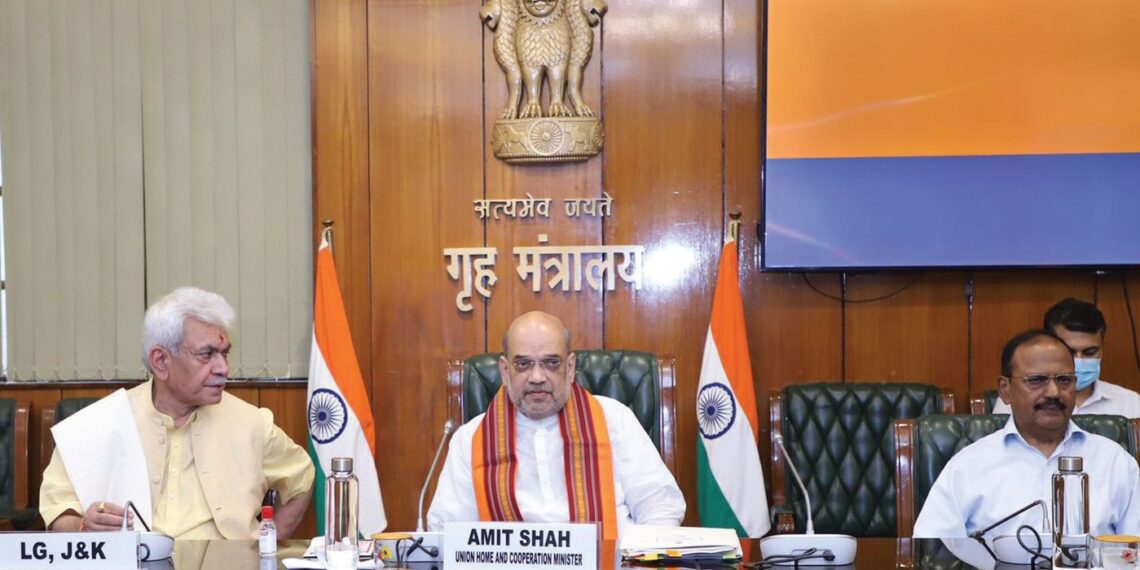 HM Amit Shah review working of J&K Security Grid at a high level meet in Delhi