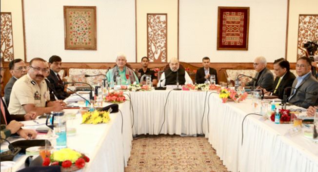 HM Amit Shah reviews J&K security situation at high level meet in Srinagar