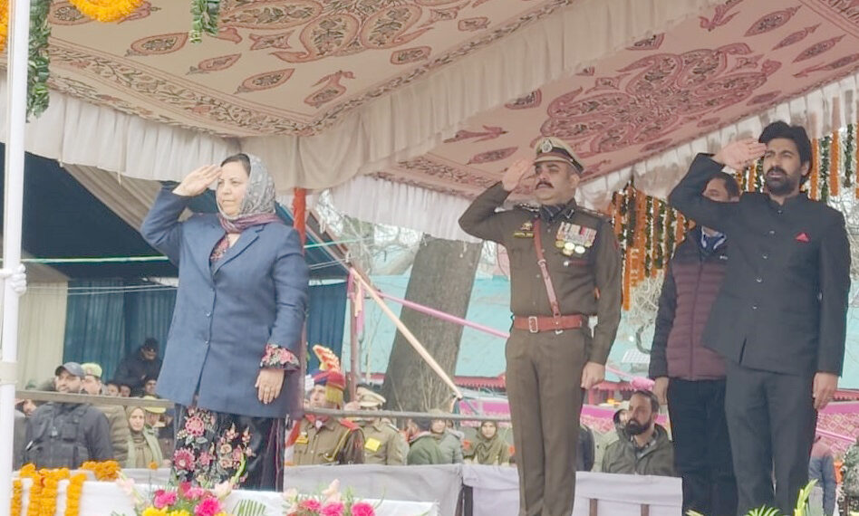 Sakeena Itoo unfurls National Flag on 77th Republic Day at Ang