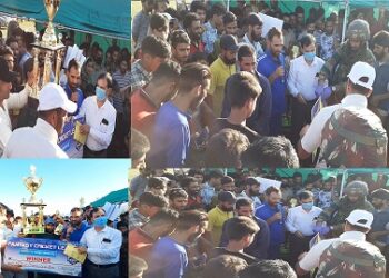 JK Apni party’s Mir Javed presides over award ceremony of cricket tournament at Rawathpora Kupwara