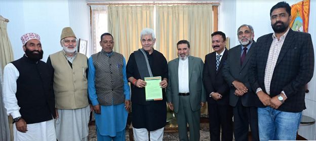 Apni Party President Leads Delegation To Meet LG Sinha At Raj Bhawan Srinagar