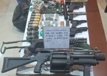 Arms, Grenades, IEDs Recovered During Search Operation in Sopore Forest