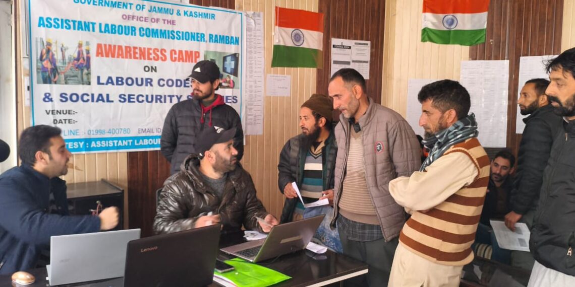 Awareness Programme on Labour Codes, Social Security Schemes held at Banihal