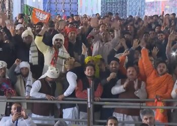 Hundreds throng Bakshi stadium Srinagar to attend PM Modi’s rally