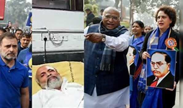Row over Ambedkar escalates, BJP and INDIA bloc trade charges of physical violence