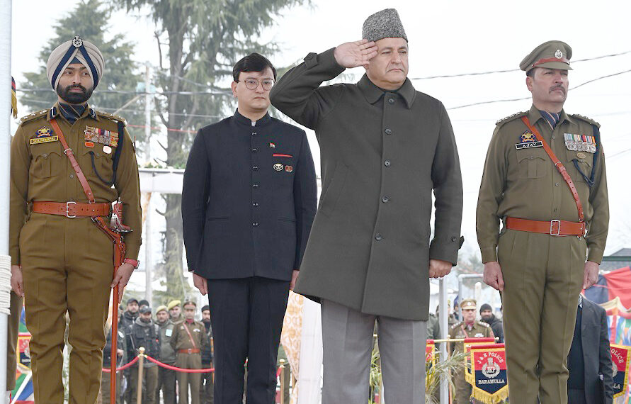 Javid Dar Unfurls Tricolour, B’la Celebrates 77th Republic Day with Grandeur