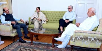 Bihar Governor Syed Ata Hasnain meets CM Omar in Srinagar