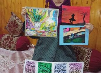 Tryst With Canvas ! B’pora girl wins Accolades For Her Paintings