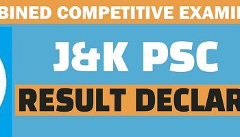 JKPSC announces result of Combined Services Exam 2021
