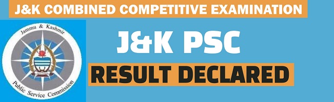 JKPSC announces result of Combined Services Exam 2021