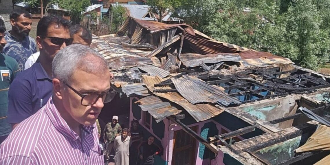 CM Omar visits Tangdhar to assess situation, Promises Govt help & construction of additional bunkers