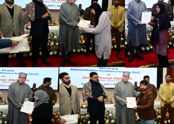 CM Omar Abdullah distributes compassionate appointment orders to 54 beneficiaries of Kashmir division