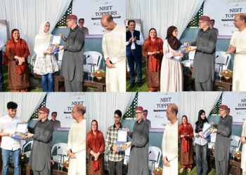 CM Omar Abdullah felicitates J&K’s four NEET toppers