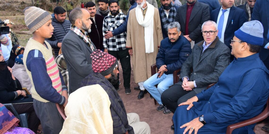 CM Omar Abdullah on Tuesday visited Badhaal village