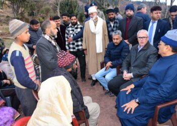 CM Omar Abdullah on Tuesday visited Badhaal village