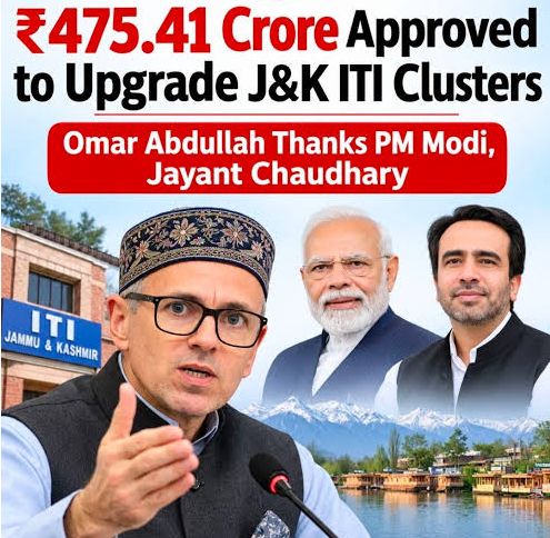 CM Omar expresses gratitude to PM Modi, Union Minister for ₹475.41 Cr approval for J&K ITI clusters
