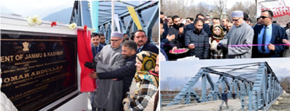 CM Omar inaugurates Akhal Bridge at Kangan