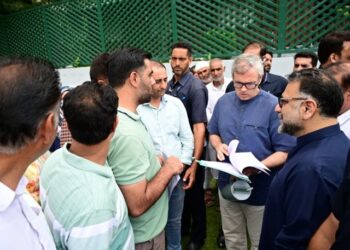 CM Omar interacts with citizens at Raabita office Srinagar, listens to public concerns