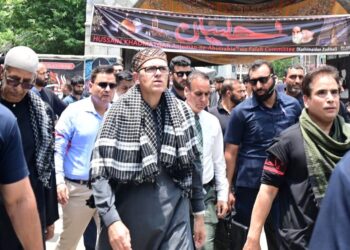 CM Omar joins Youm-e-Ashura mourners at Zadibal