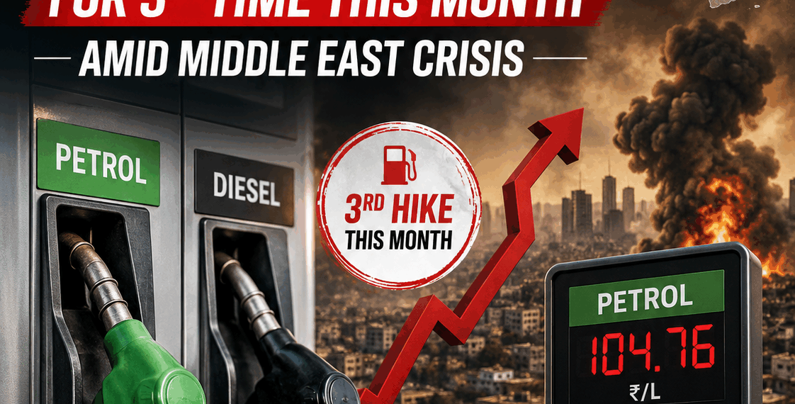 Petrol, diesel prices hiked for 3rd time this month amid Middle East crisis