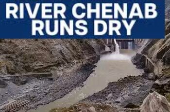 Parts of Chenab river dry up as India closes Baglihar, Salal dams amid cross-border tensions