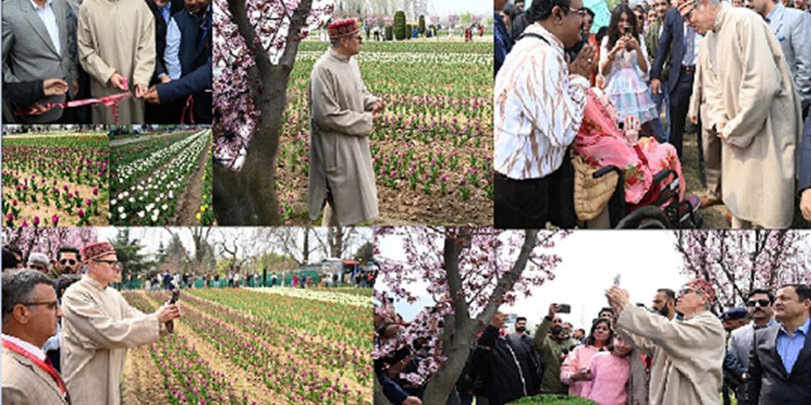 CM Omar inaugurates Grand Tulip Show, Asia’s largest Tulip Garden opens to visitors in Srinagar